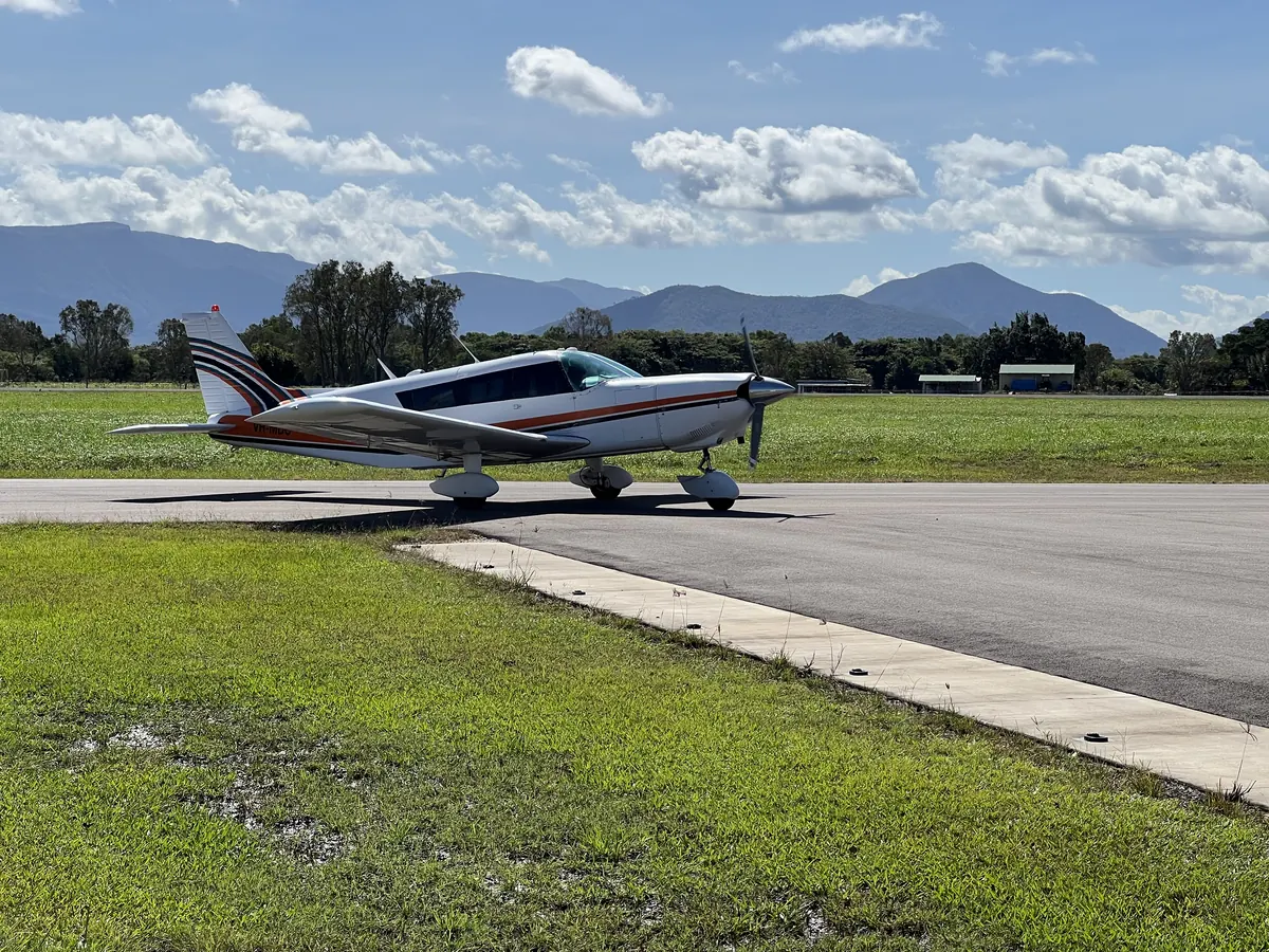 Survey aircraft used for aerial image acquisition